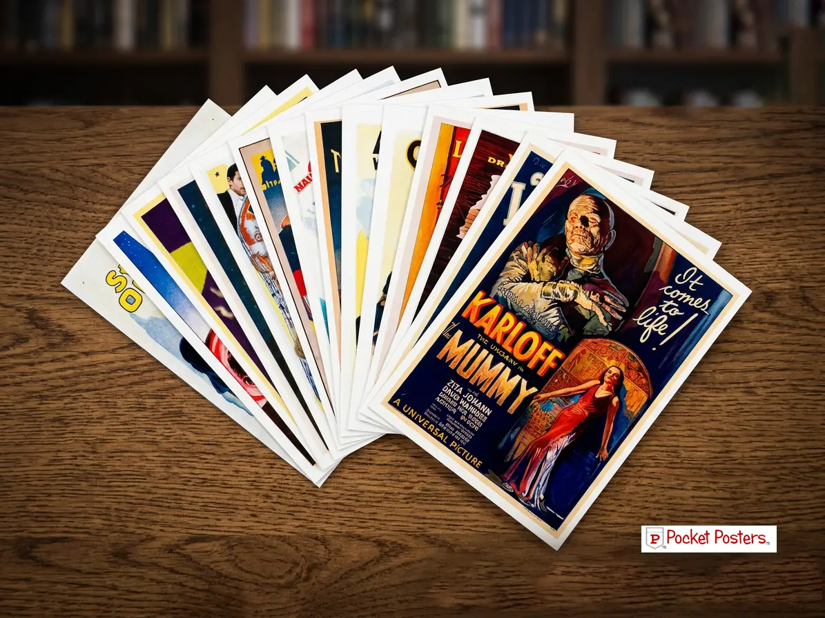 Fanned out image of 15 Movie Trading cards